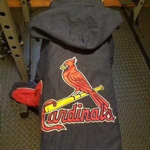 Cardinals med weight jacket with hood